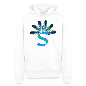 6 federn s - Männer Premium Bio Hoodie - Weiß - Vorne - Nico (187cm)