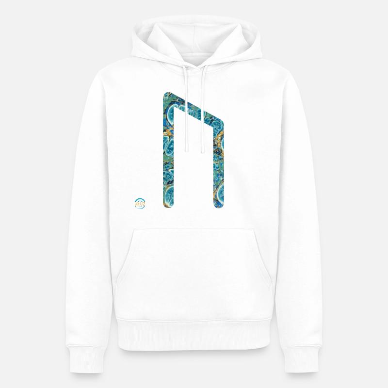 rune uruz e 100 - Männer Premium Bio Hoodie - Weiß