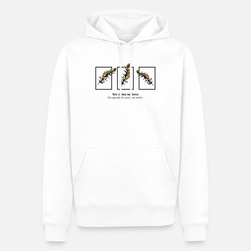 Etre coma un toxo - Sweat à capuche Premium bio Homme - blanc