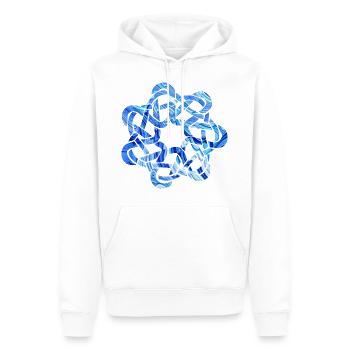noeud celtique 9 e 80 - Sweat à capuche Premium bio Homme - blanc - Devant - Nico (187cm)