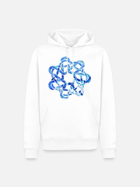 Celtic knot 9 e 80 - Men’s Premium Organic Hoodie - white