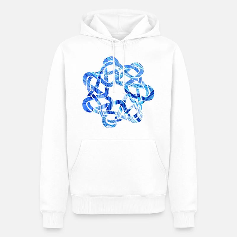 noeud celtique 9 e 80 - Sweat à capuche Premium bio Homme - blanc