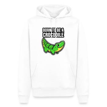 Born to be a Crocodile ! Crocodile ! - Sweat à capuche Premium bio Homme - blanc - Devant - Nico (187cm)
