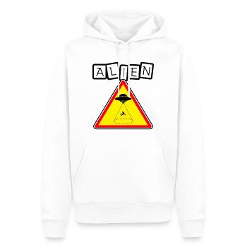 Alien - Sweat à capuche Premium bio Homme - blanc - Devant - Nico (187cm)