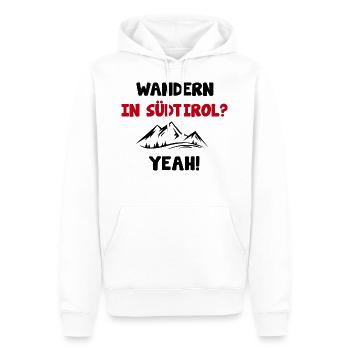 Wandern Südtirol Sprüche - Männer Premium Bio Hoodie - Weiß - Vorne - Nico (187cm)