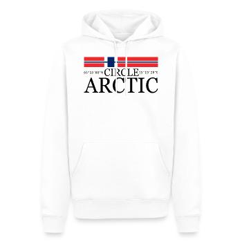 Arctic Circle Norway Flag Norwegen Polarkreis - Männer Premium Bio Hoodie - Weiß - Vorne - Nico (187cm)