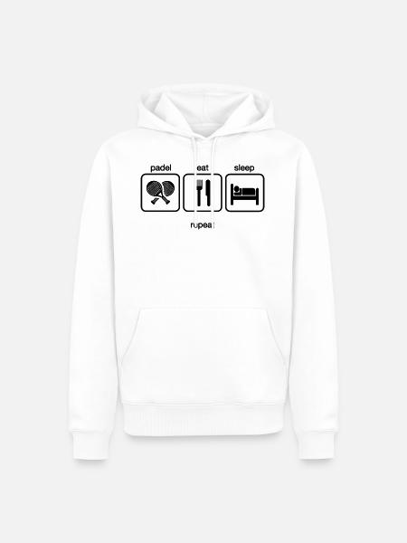 Padel Padelspieler Padeltennis Paddle Padeltrainer - Herre Premium økologisk hoodie - hvid