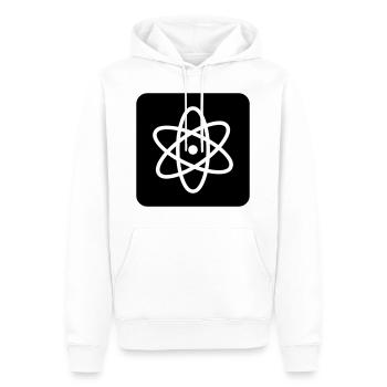 Attention: la physique atomique - Sweat à capuche Premium bio Homme - blanc - Devant - Nico (187cm)