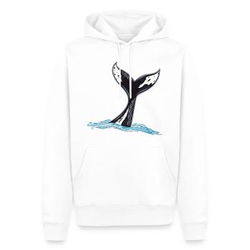 Rorqual commun - Sweat à capuche Premium bio Homme - blanc - Devant - Nico (187cm)