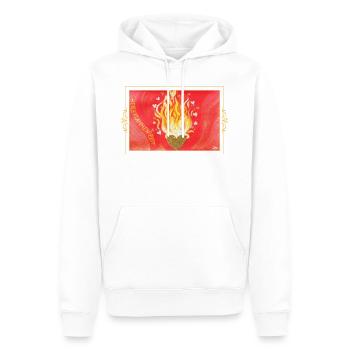 L’heure des flammes du cœur - Novembre 2025 Sonja von Staden - Sweat à capuche Premium bio Homme - blanc - Devant - Nico (187cm)