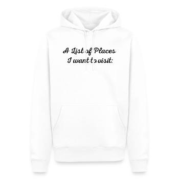 Reiseziele - Liste selbst erstellen! - Männer Premium Bio Hoodie - Weiß - Vorne - Nico (187cm)