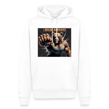 Ours musclé motivant – T-shirt de motivation - Sweat à capuche Premium bio Homme - blanc - Devant - Nico (187cm)