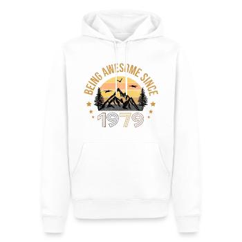 Being Awesome Since 1979 - Gift Idea - Men’s Premium Organic Hoodie - white - Front - Nico (187cm)