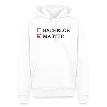 Master - Männer Premium Bio Hoodie - Weiß - Vorne - Nico (187cm)