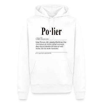 Polier Lustige Berufs Definition - Männer Premium Bio Hoodie - Weiß - Vorne - Nico (187cm)