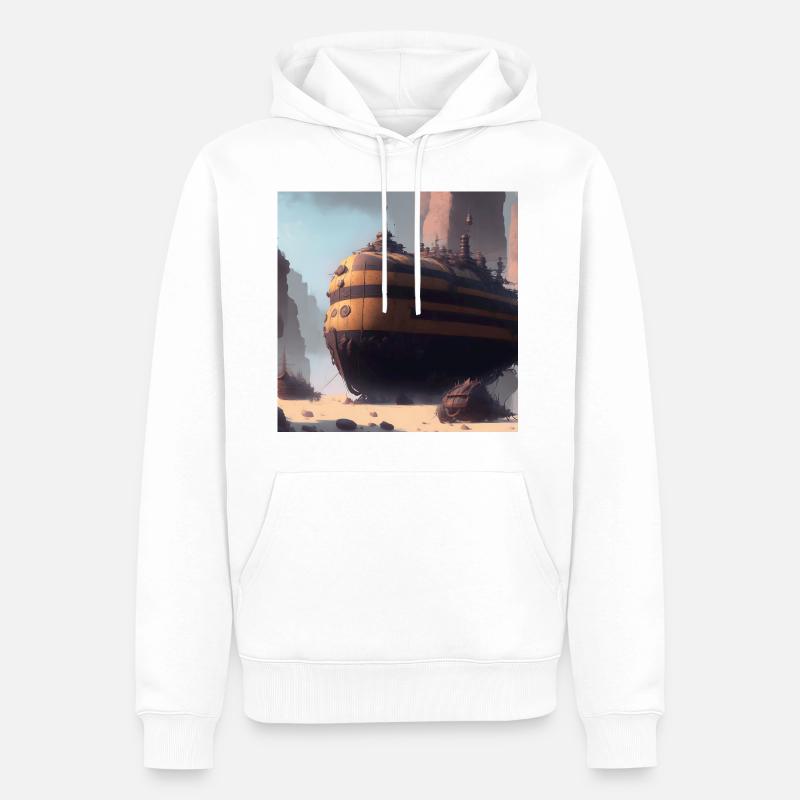 U-Boot in der Wüste - Männer Premium Bio Hoodie - Weiß