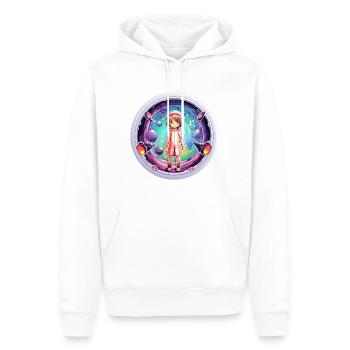 Cartoon Dimension Traveler Shirt - Männer Premium Bio Hoodie - Weiß - Vorne - Nico (187cm)