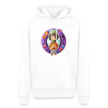 mauel A sticker of a cute cartoonish dimension tr - Männer Premium Bio Hoodie - Weiß - Vorne - Nico (187cm)