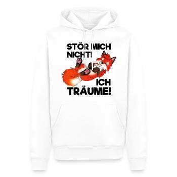 Stör mich nicht, ich träume! Schlafshirt mit Fuchs - Männer Premium Bio Hoodie - Weiß - Vorne - Nico (187cm)