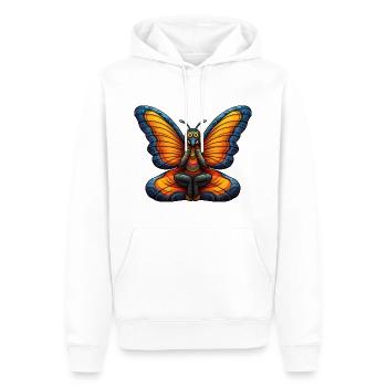 Schmetterlinge Yoga - Männer Premium Bio Hoodie - Weiß - Vorne - Nico (187cm)