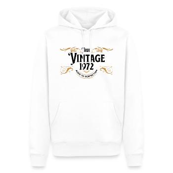 True Vintage 1972 vieilli à la perfection idée cadeau - Sweat à capuche Premium bio Homme - blanc - Devant - Nico (187cm)