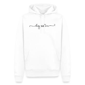 grande soeur - Sweat à capuche Premium bio Homme - blanc - Devant - Nico (187cm)