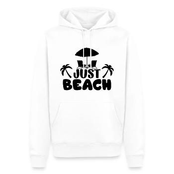 Juste la plage - Sweat à capuche Premium bio Homme - blanc - Devant - Nico (187cm)