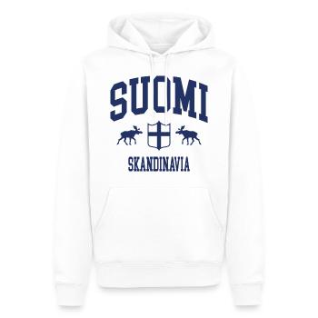 Finnland - Männer Premium Bio Hoodie - Weiß - Vorne - Nico (187cm)