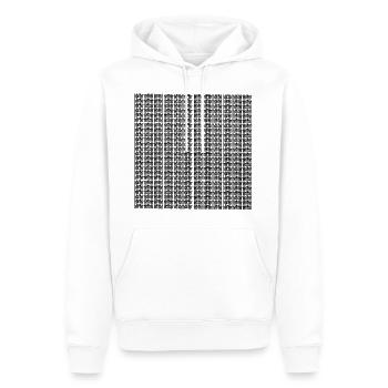 Neuer Stil 24 - Männer Premium Bio Hoodie - Weiß - Vorne - Nico (187cm)
