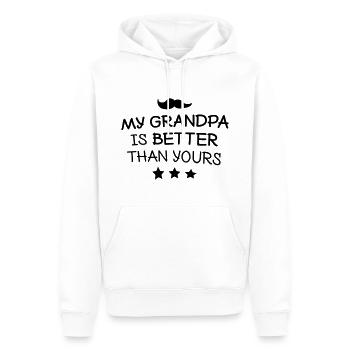 My Grandpa is better than yours - Men’s Premium Organic Hoodie - white - Front - Nico (187cm)