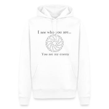 You are my Enemy - Men’s Premium Organic Hoodie - white - Front - Nico (187cm)