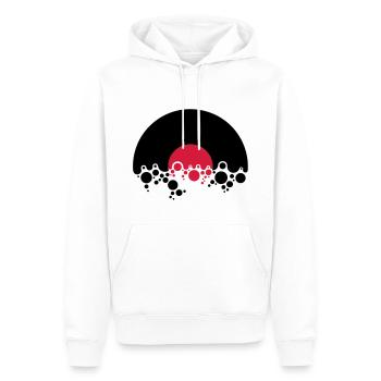Vinyl Schallplatte bubbles - Männer Premium Bio Hoodie - Weiß - Vorne - Nico (187cm)