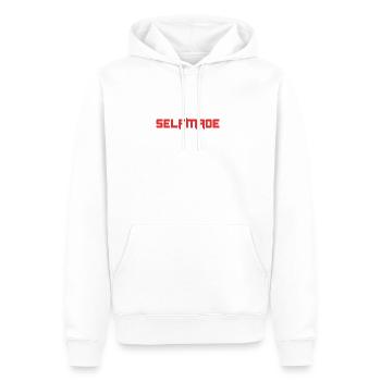 Self-made - Men’s Premium Organic Hoodie - white - Front - Nico (187cm)