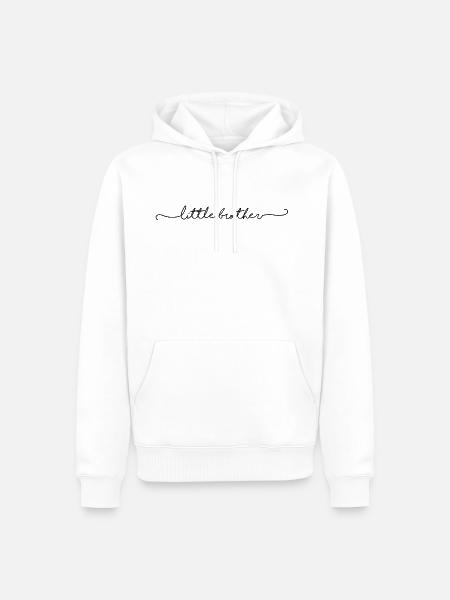 petit frère schnoerkel - Sweat à capuche Premium bio Homme - blanc
