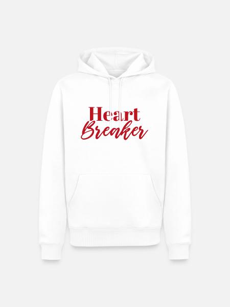 Herzensbrecher - Männer Premium Bio Hoodie - Weiß