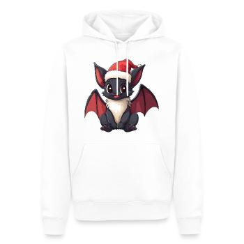 Chauves-souris Noël - Sweat à capuche Premium bio Homme - blanc - Devant - Nico (187cm)