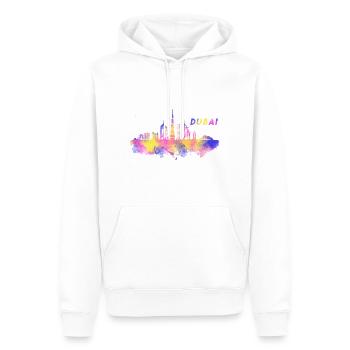 Skyline Dubai - Männer Premium Bio Hoodie - Weiß - Vorne - Nico (187cm)