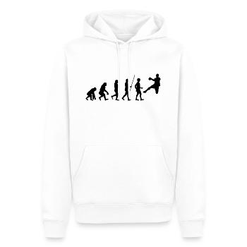 Handballer Evolution Geschenk Handball schwarz - Männer Premium Bio Hoodie - Weiß - Vorne - Nico (187cm)