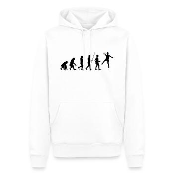 Handballer Evolution Handball Retro schwarz - Männer Premium Bio Hoodie - Weiß - Vorne - Nico (187cm)