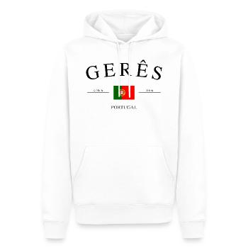 Gerês Portugal – Holiday Souvenir & Gift - Men’s Premium Organic Hoodie - white - Front - Nico (187cm)