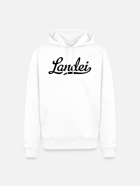 landei - Männer Premium Bio Hoodie - Weiß