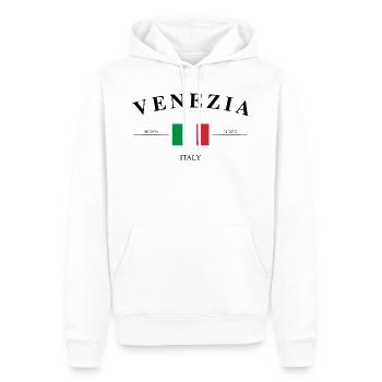 Venezia Italien Koordinaten Urlaub Reise Souvenir - Männer Premium Bio Hoodie - Weiß - Vorne - Nico (187cm)