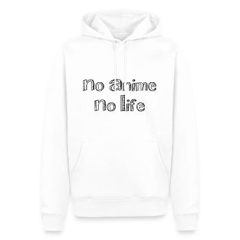 no anime no life - Men’s Premium Organic Hoodie - white - Front - Nico (187cm)