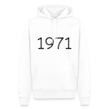 Year of birth 1971 Gift - Men’s Premium Organic Hoodie - white - Front - Nico (187cm)