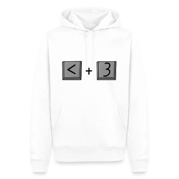 Computer Taste Herz Valentinstag - Männer Premium Bio Hoodie - Weiß - Vorne - Nico (187cm)
