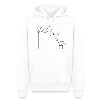 Parkour - Männer Premium Bio Hoodie - Weiß - Vorne - Nico (187cm)