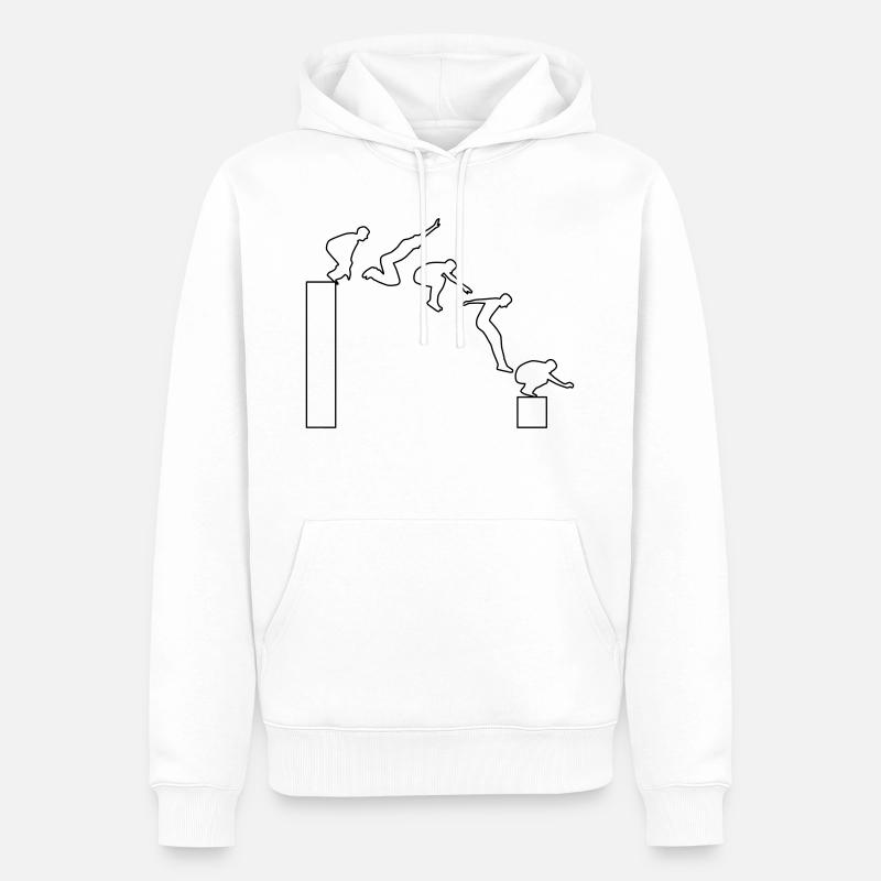 Parkour - Sweat à capuche Premium bio Homme - blanc