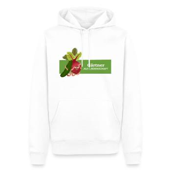 Gärtner aus Leidenschaft - Männer Premium Bio Hoodie - Weiß - Vorne - Nico (187cm)