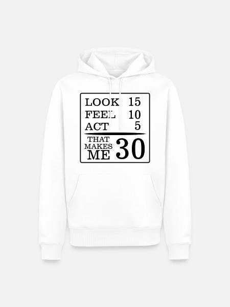 30 YEARS AND SO FRESH! - Men’s Premium Organic Hoodie - white