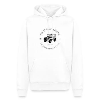 LAND ROVER ENGLISH CAR - Sweat à capuche Premium bio Homme - blanc - Devant - Nico (187cm)